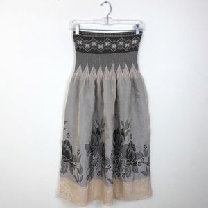 Lapis Anthropologie One Size Strapless Dress